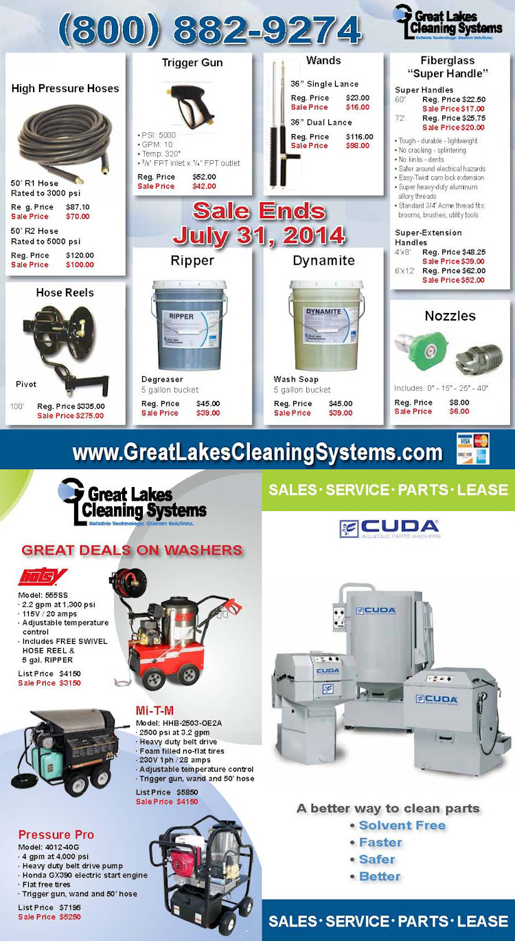 SPRING SPECIALS! Great Lakes Cleaning Systems (616)4555981