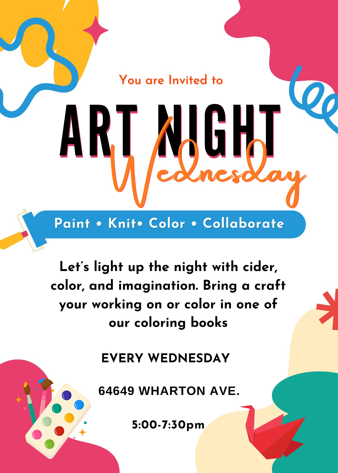 red and blue playful creative celebration night art birthday party invitation.jpg